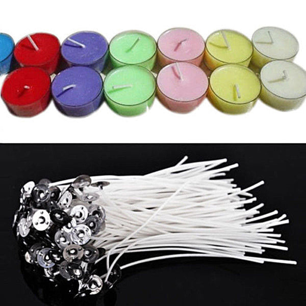 Candle Wicks Cotton Core Waxed With Sustainers