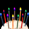 Colored Birthday Cake Candles Safe Flames